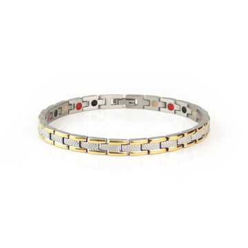Elysian - Negative Ion Bracelet, Gold and Stainless Steel